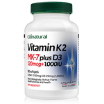 Vitamin K2 MK-7 120mcg with Vitamin D3 25 mcg, 90 softgels, 3-Month Supply