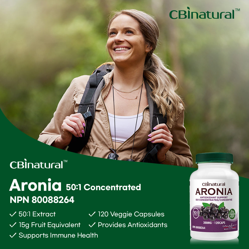 Aronia 50:1 Extract, 15000 mg Strength, 120 Vegan Capsules, 4-Month Supply