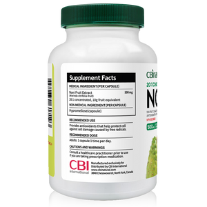 Noni 20:1 Extract, 10,000 mg Strength, 120 Vegan Capsules, 4-Month Supply