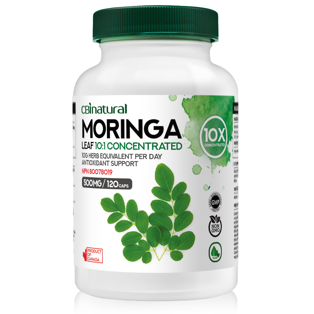 Moringa Leaf 10:1 Extract, 10,000 mg Strength, 120 Vegan Capsules, 2-Month Supply