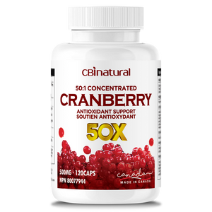 Cranberry 50:1 Extract, 25000 mg Strength, 120 Vegan Capsules, 4-Month Supply