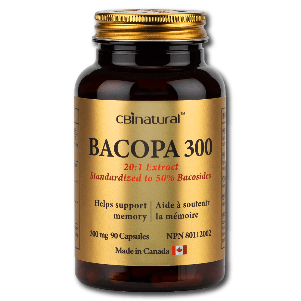 Bacopa Monnieri 20:1 Extract, 300 mg (6 g Dry Herb Equivalent), Standardized to 50% Bacosides, 90 Vegan Capsules (3-Month Supply), Non-GMO, Gluten Free