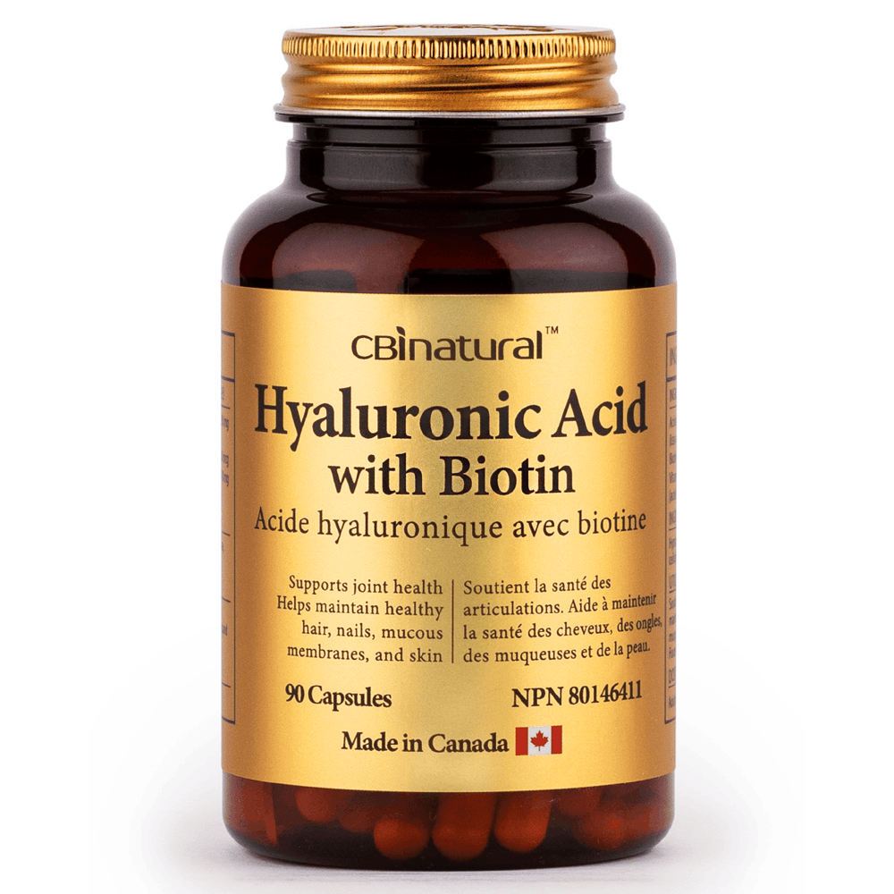 Hyaluronic Acid 200mg with Biotin, Skin Hydration, Hair, Skin & Nails Support, 90 Vegan Capsules (3-Month Supply), Non-GMO, Gluten Free