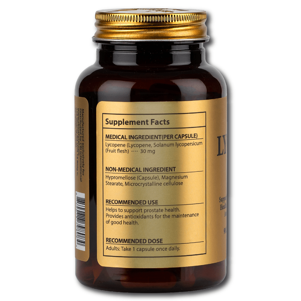 Lycopene 30 mg, Supports Prostate & Antioxidant Health, 90 Vegan Capsules (3-Month Supply), Non-GMO, Gluten Free